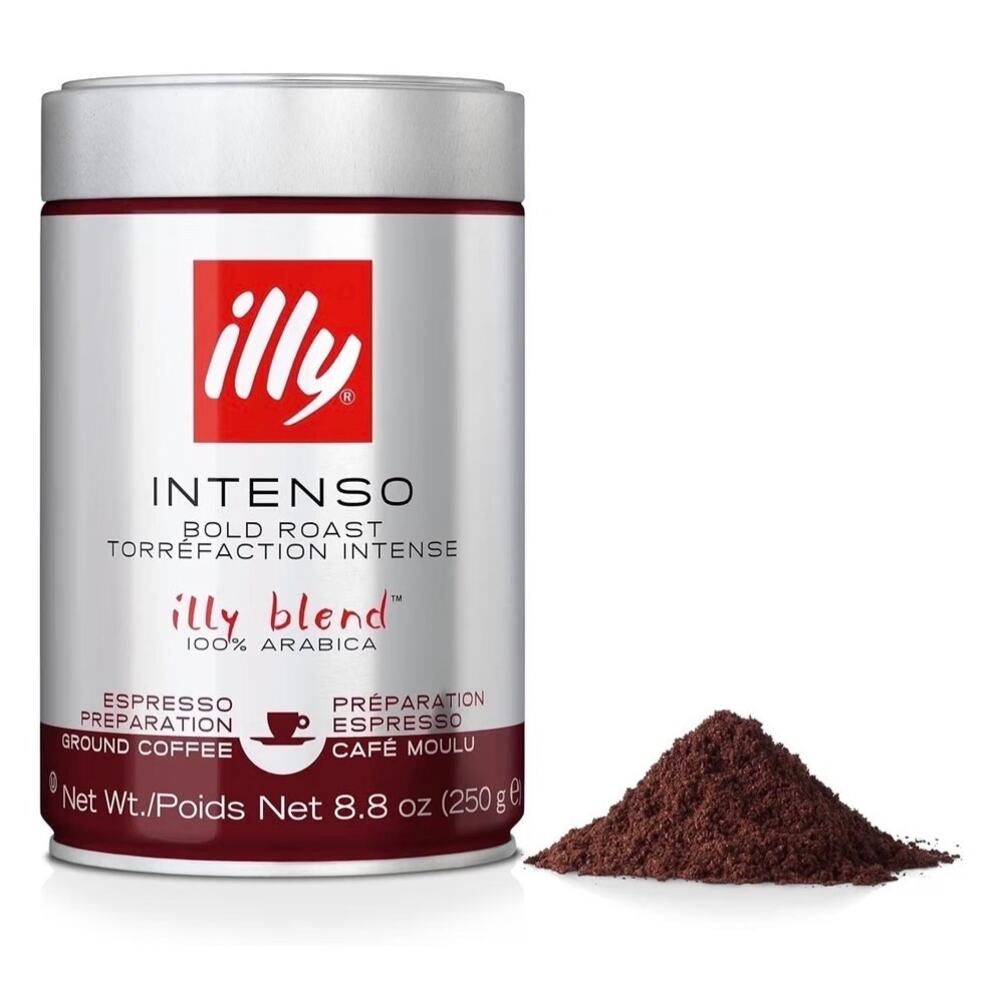 Illy Premium Intenso Bold Roast Ground Coffee 8.8 oz 100% Arabica Factory Sealed